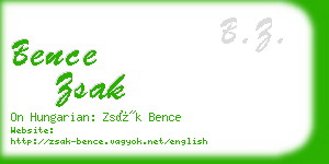 bence zsak business card